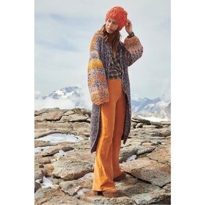 Free People Birds of a Feather Knit Cusco Combo Cardigan Medium Large